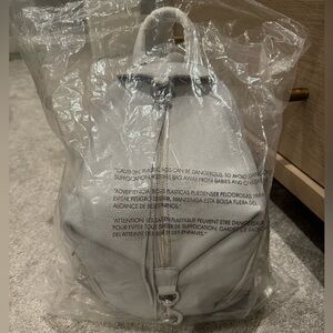 Rebecca Minkoff ice grey Julian backpack. Silver hardware. Brand new with tags.